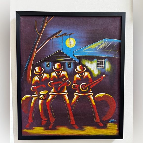 Vibrant Jazz Band Art Oil Painting